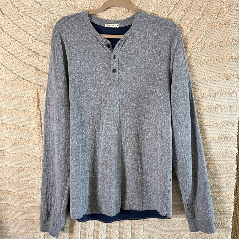 Marine Layer Double Knit Layered Henley